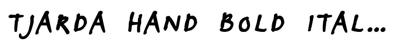 Tjarda Hand Bold Italic